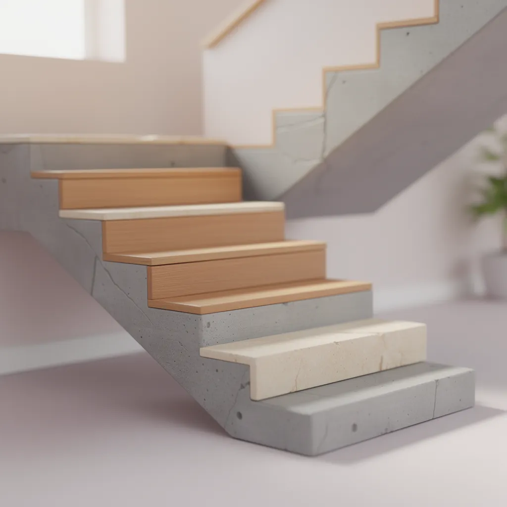 escalier en beton habillage