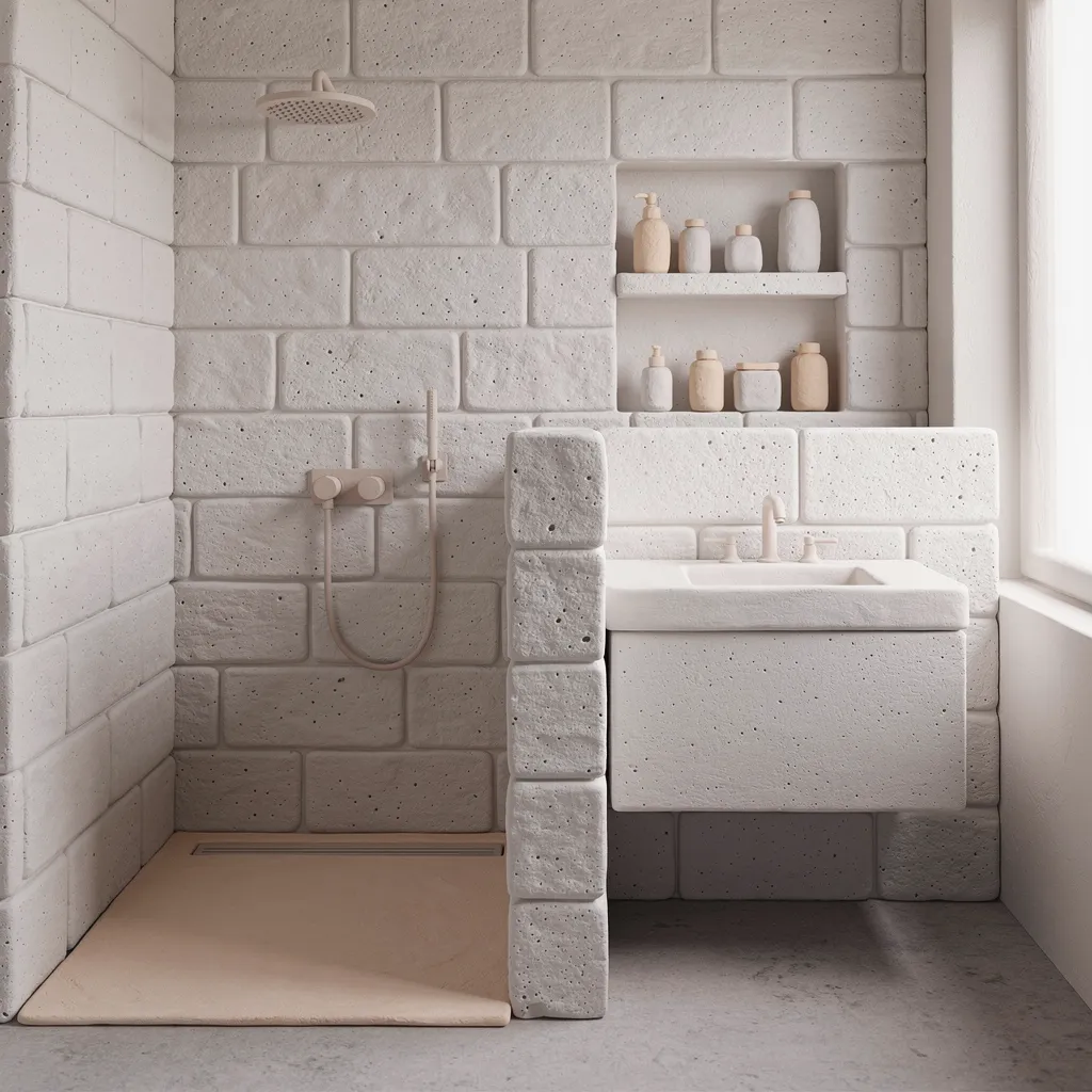 salle de bain beton cellulaire
