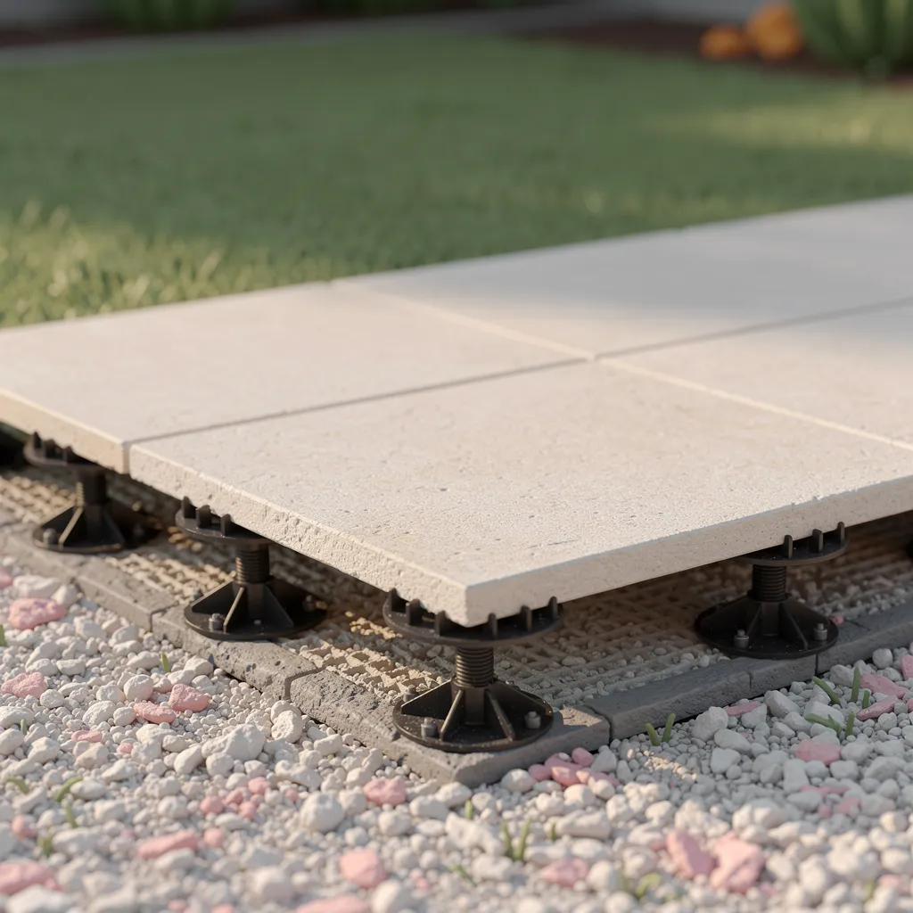 terrasse dalle sur plot