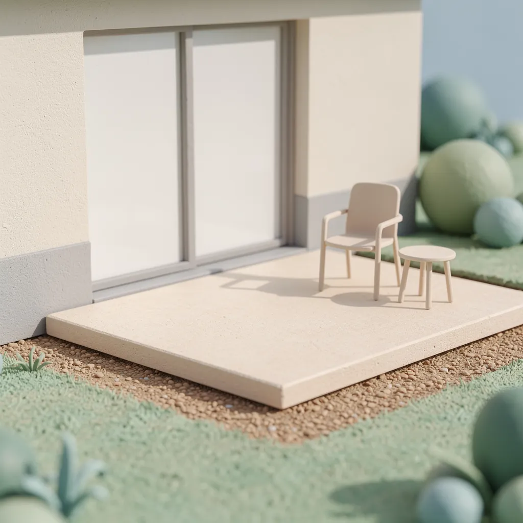dalle terrasse directement sur terre