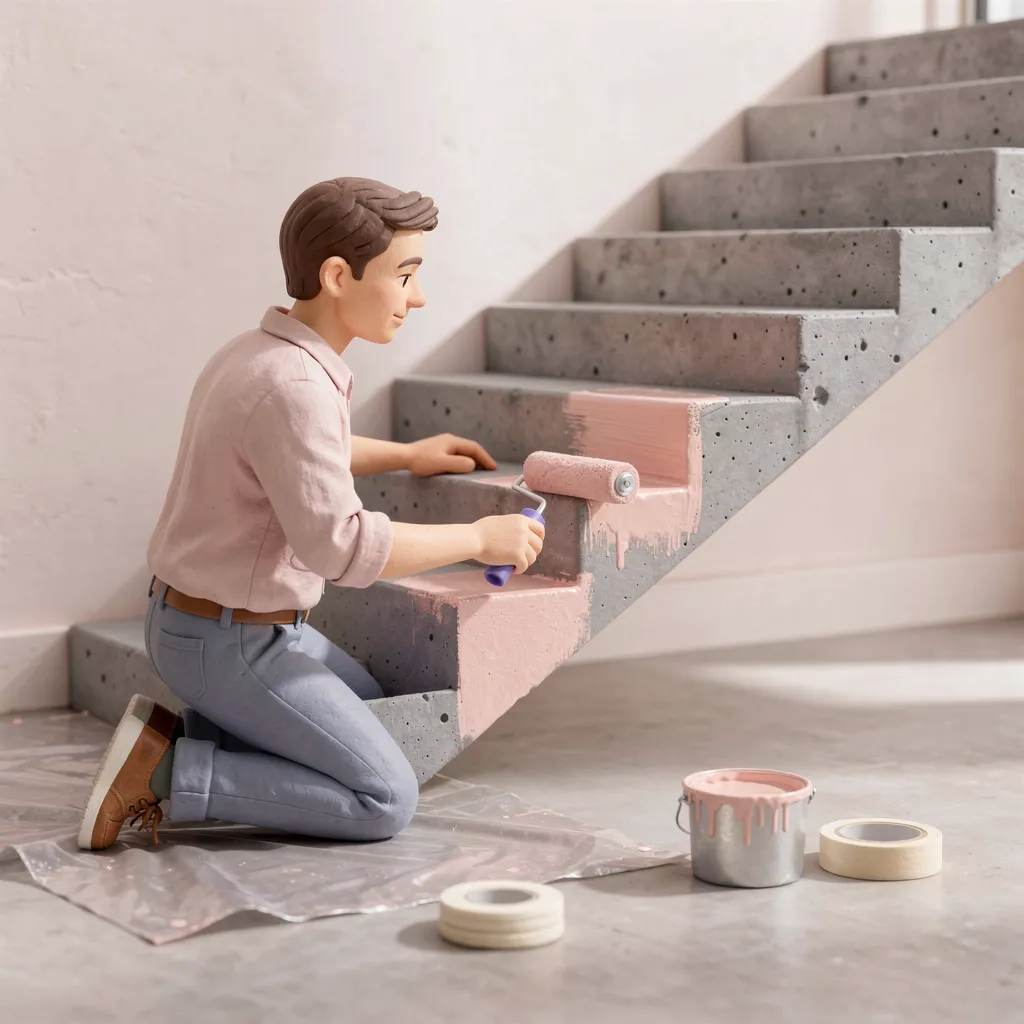 peindre escalier beton