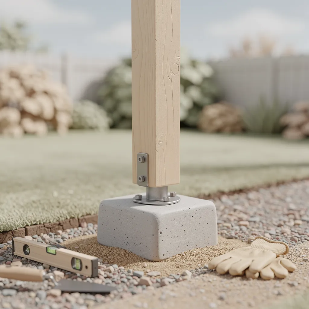 Plots béton de pergola : profondeur, espacement et dosage
