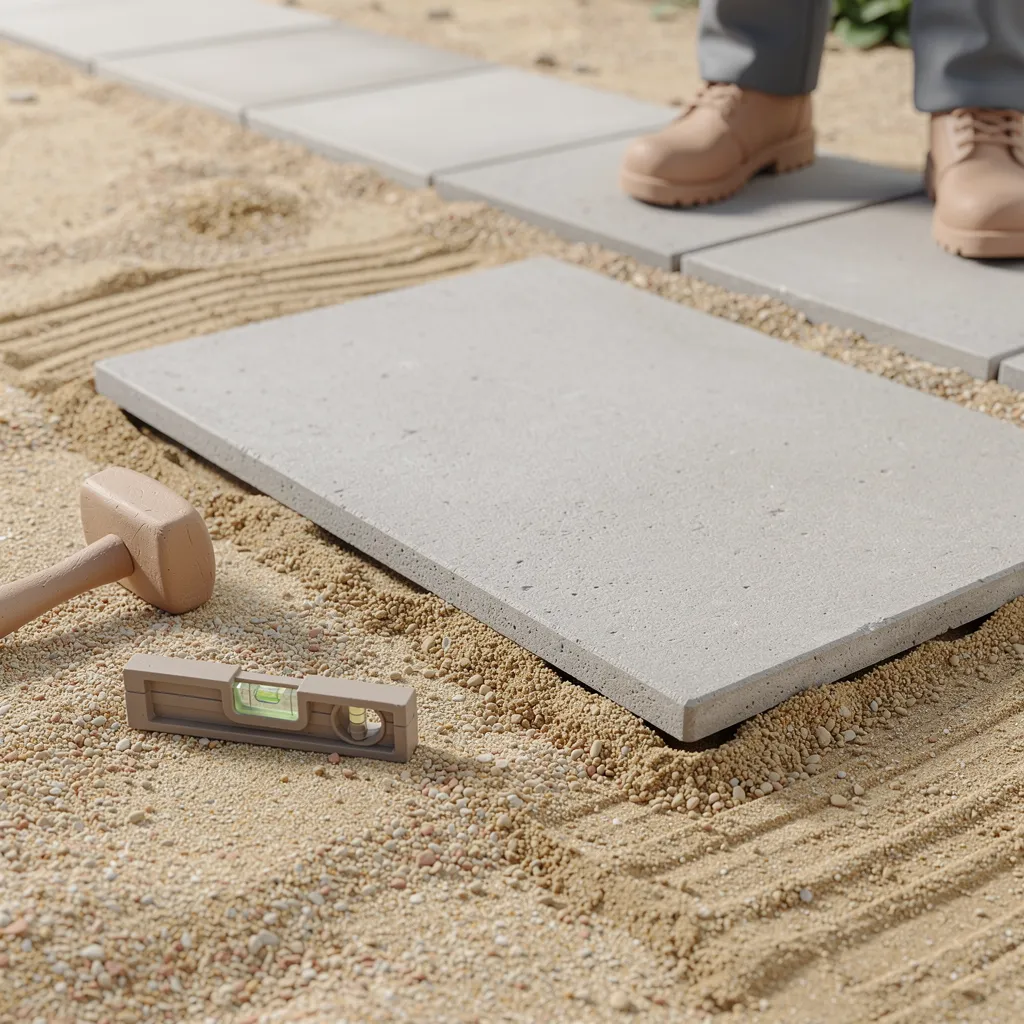 Dalle sur sable ou gravier : 3 conditions pour une pose durable
