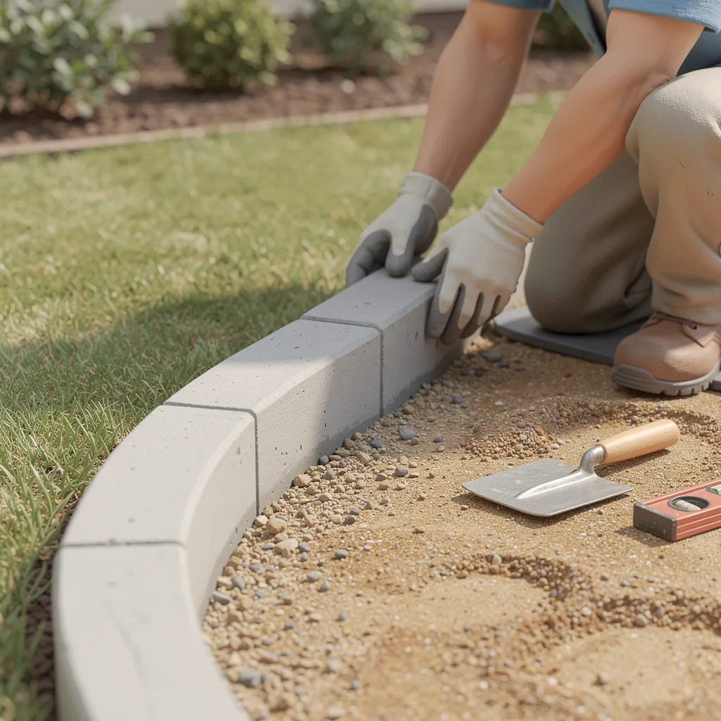 poser bordure beton