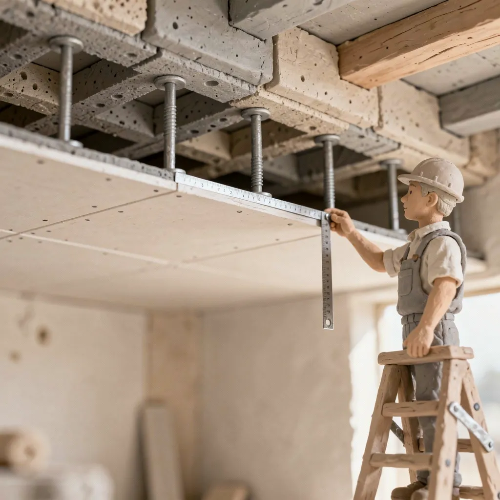 distance entre suspente plafond hourdis