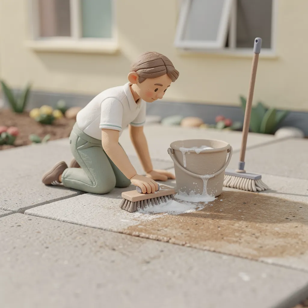 nettoyer terrasse beton javel