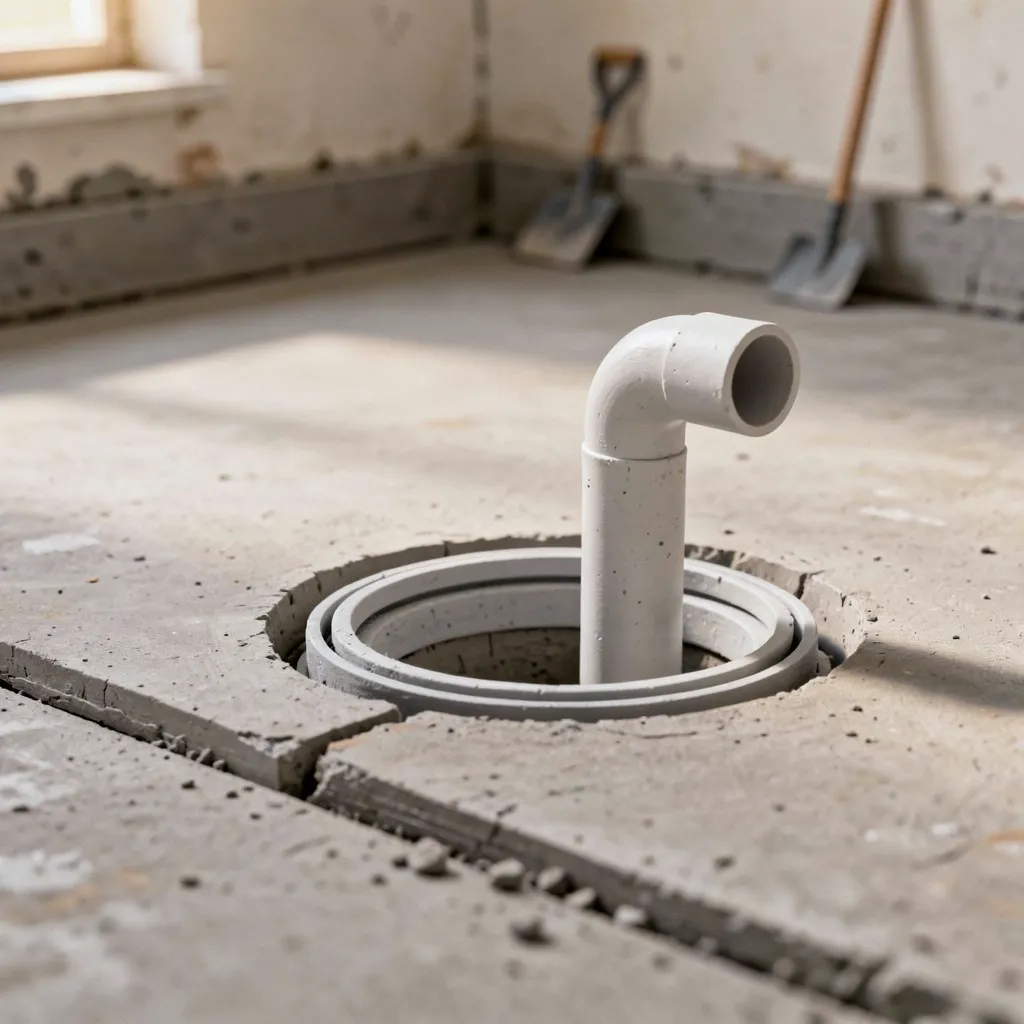 Faire passer des tuyaux PVC sous une dalle béton : pente, protection et normes