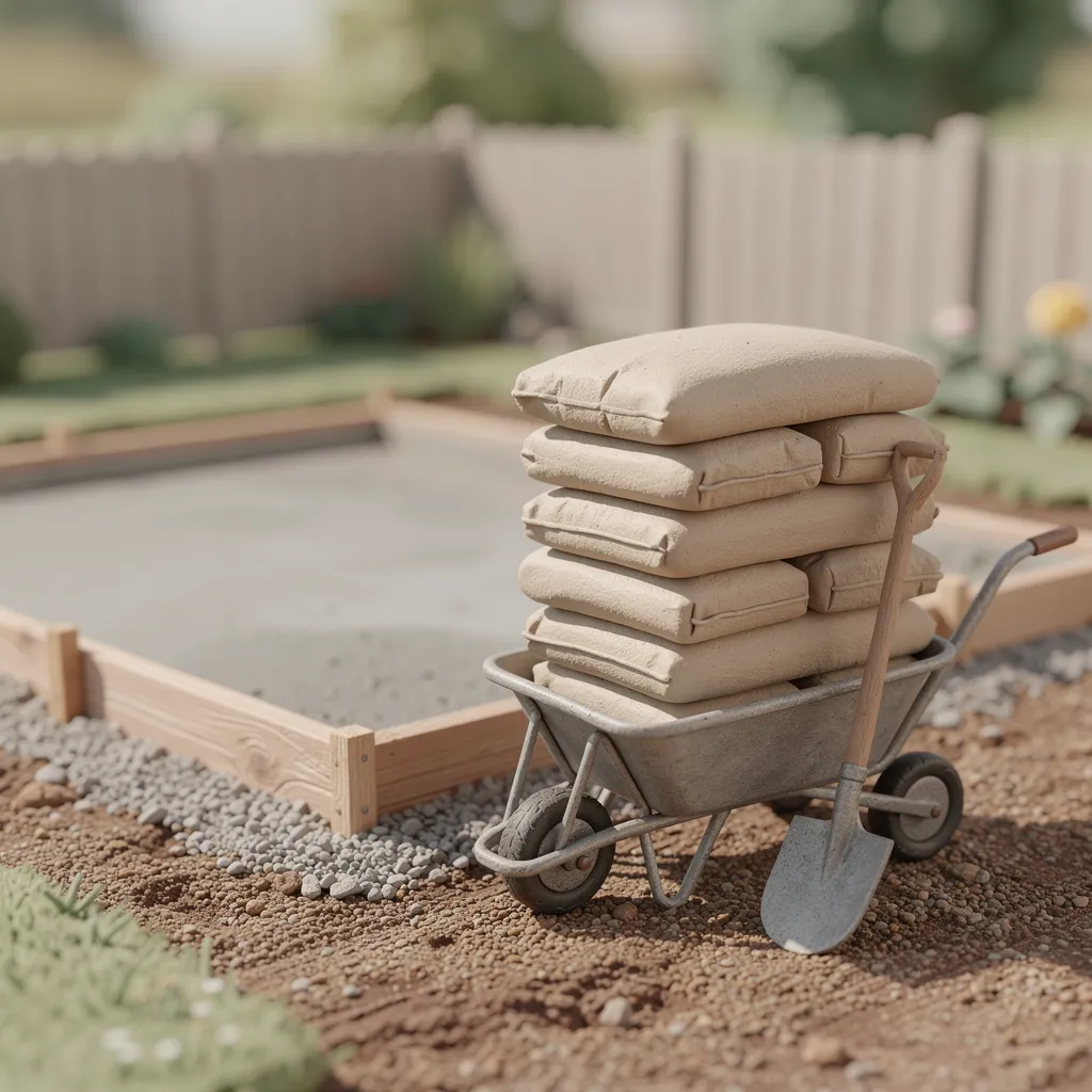 Combien de sacs de ciment pour une dalle de 20 m² ?