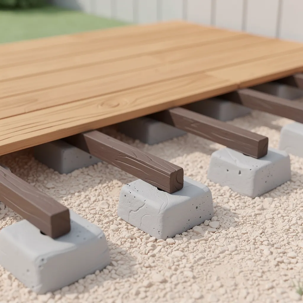 espacement plots béton terrasse bois