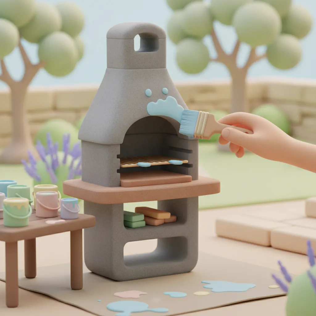 Peindre un barbecue en béton : peinture haute température ou pas ?