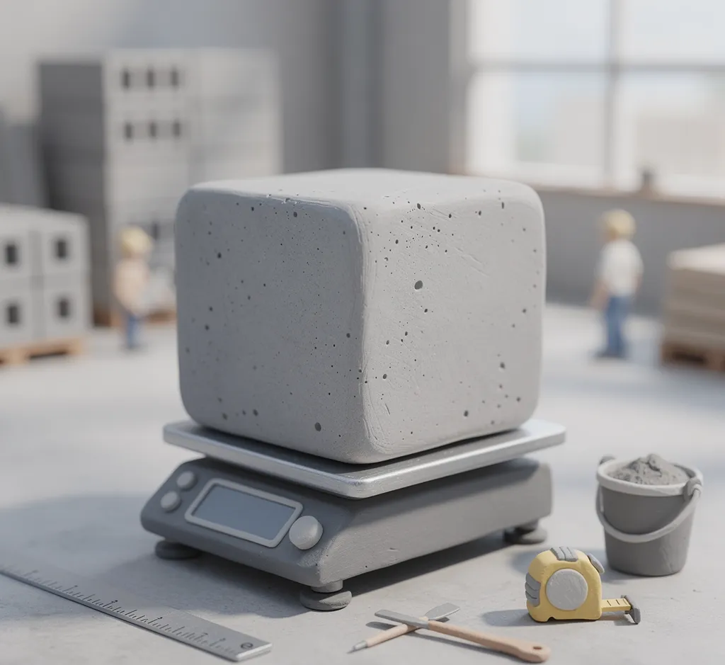 Combien pèse 1 m³ de béton ? De 2 200 à 2 500 kg selon le type