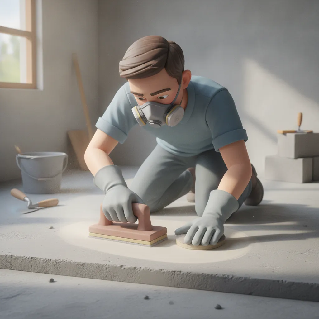 Poncer du béton à la main : 5 étapes pour un résultat nickel